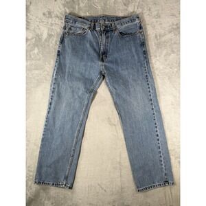 Levis 505 Jeans Mens 36x30‎ Blue Denim Regular Fit Straight Leg